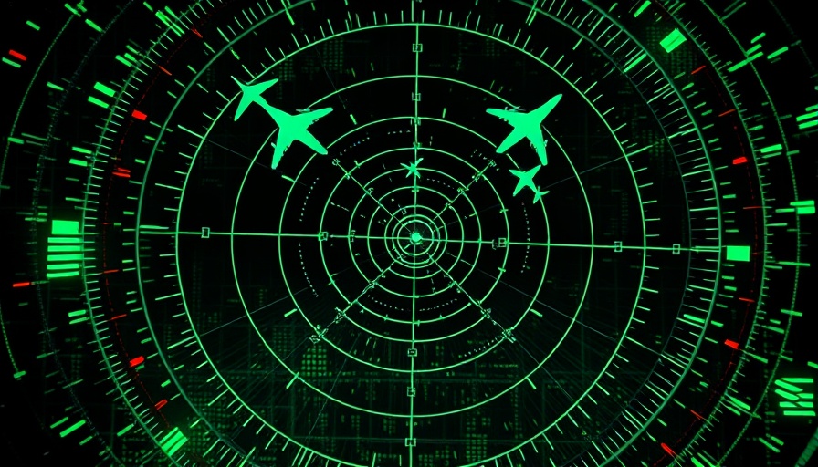 Digital radar screen with cyber interference, representing Scattered Spider cyberattacks.