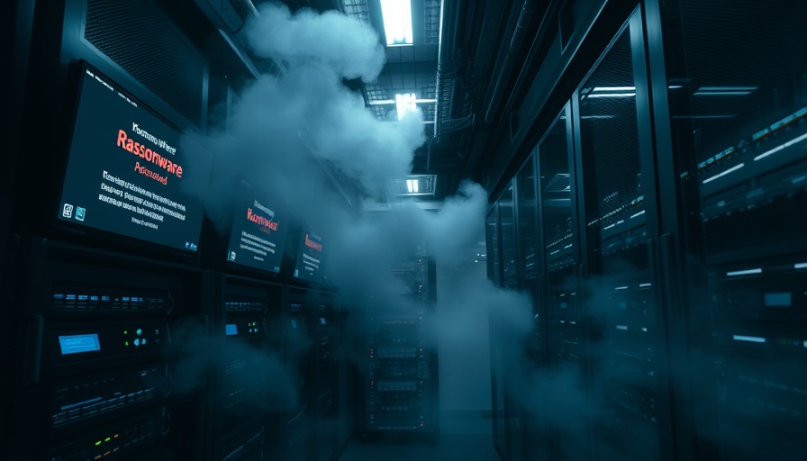 Ransomware alert in server room amidst scattered spider arrests.