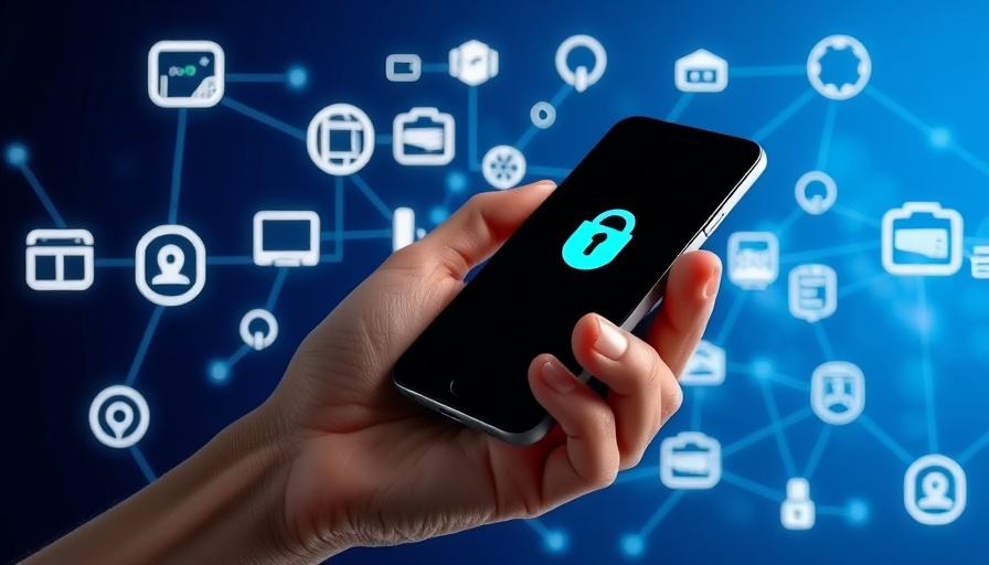 IoT security improvements visually represented with devices and smartphone.