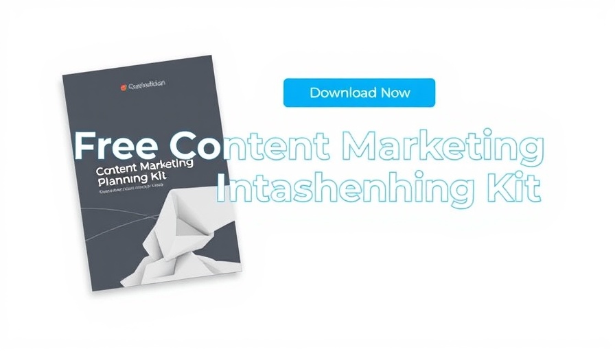 Banner promoting content marketing planning kit, minimalistic design