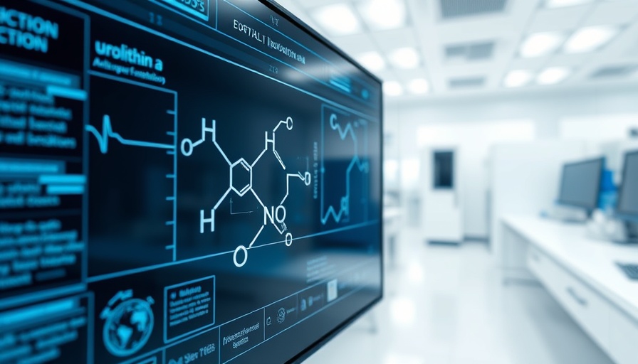 Interface showing anti-aging breakthroughs and urolithin analysis.
