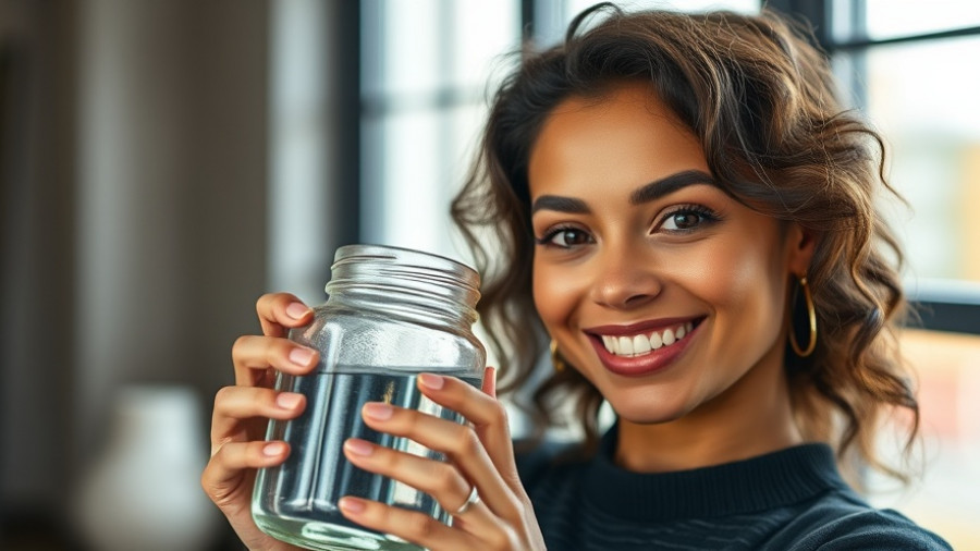 Confident woman holding water, discussing how to increase structured water in the body.