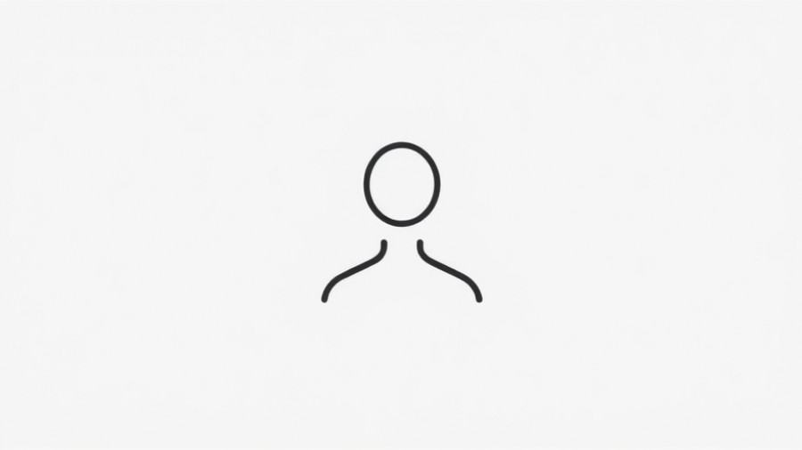 Minimalistic outline of a person icon.