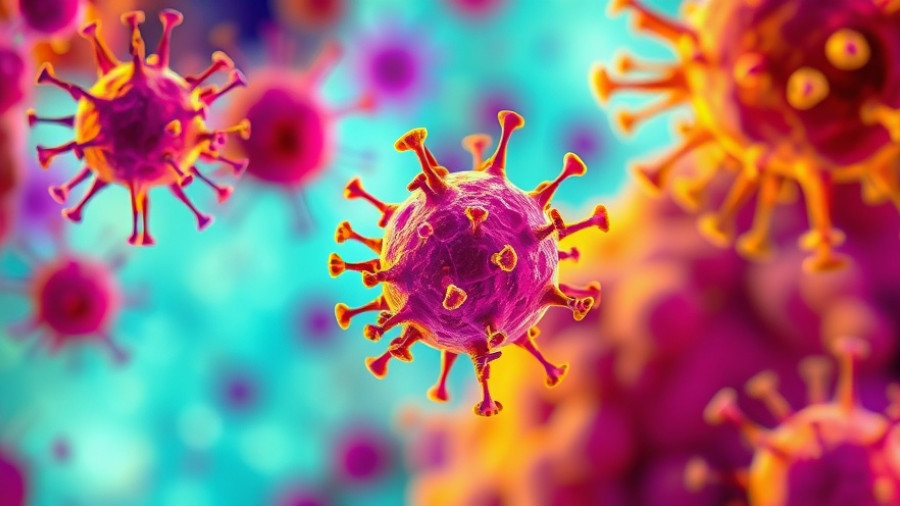 Color-enhanced microscopy image of cells related to mRNA vaccines for cancer treatment.