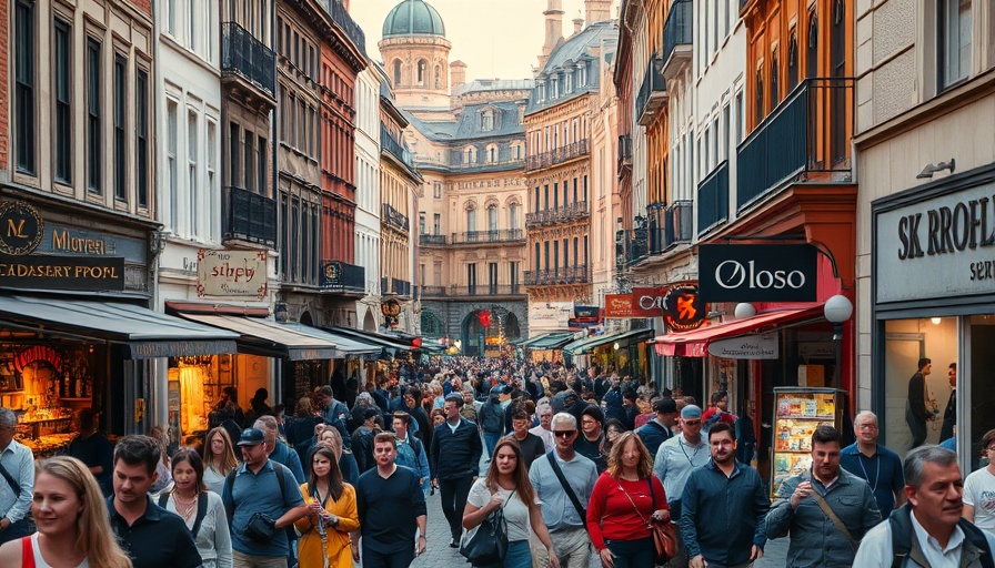 Bustling street showing customer retention strategies in a vibrant setting.