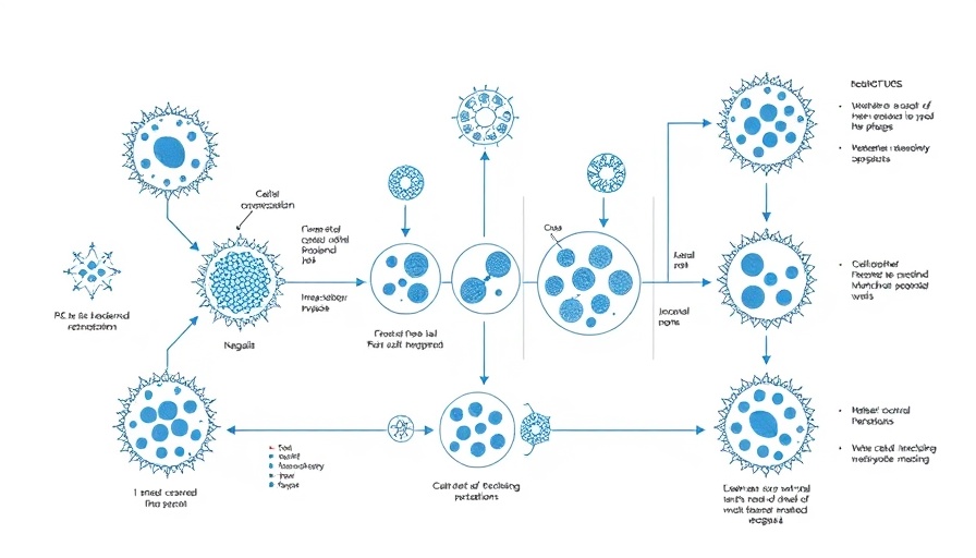 Scientific diagram of cellular rejuvenation process stages