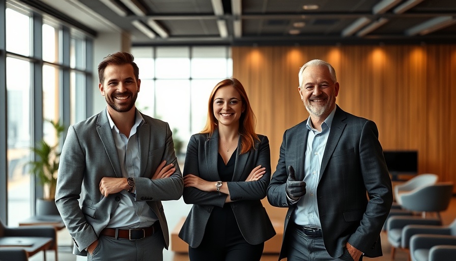 Professionals in a modern office discussing best marketing tools for SMBs