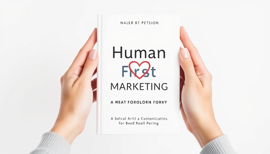 Human First Marketing book cover held in hands.