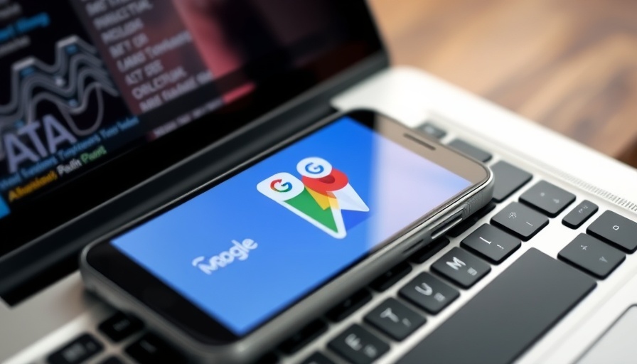 Close-up of Google Maps app icon on phone for local business marketing.