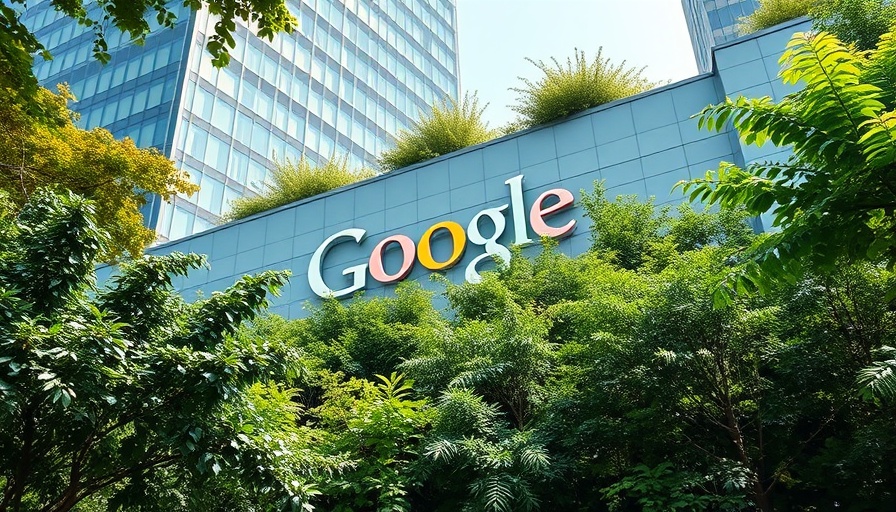 Google's logo on building with greenery, emphasizing Google's walled garden.