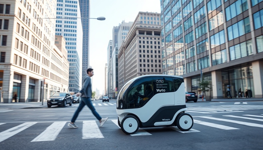 Waymo robotaxi services in action on city street.