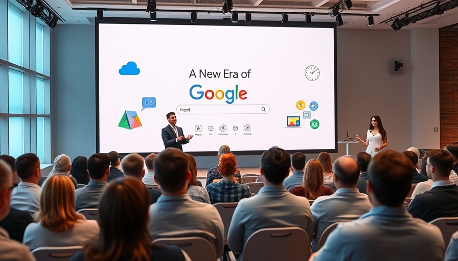 Local SEO tips presentation with presenters and colorful graphics.