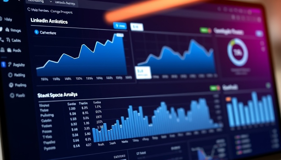 LinkedIn marketing metrics dashboard for SMBs displaying performance graph.