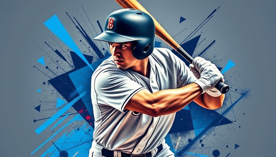 Dynamic baseball player graphic for local business marketing.