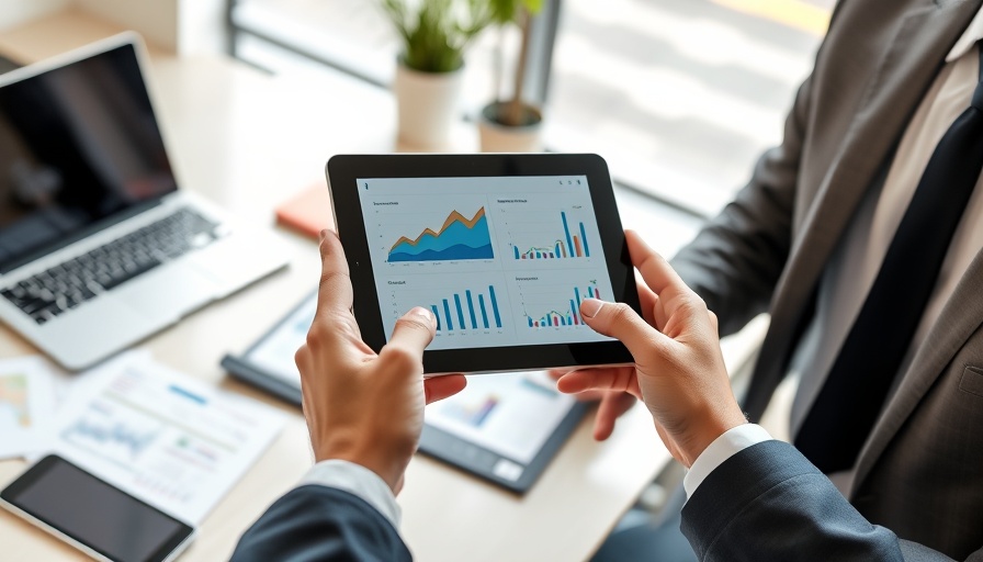 Tablet showing SEO graphs, a key tool in local SEO strategies.