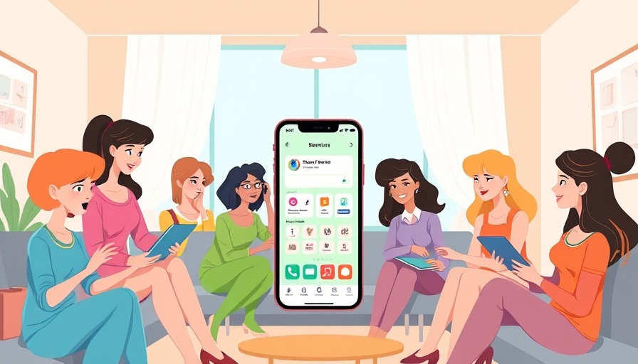 Illustration of on-demand home services app in India featuring women.