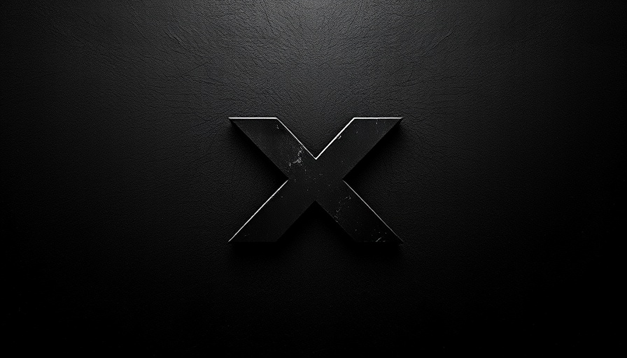 Bold X logo on black background signaling DM encryption issue