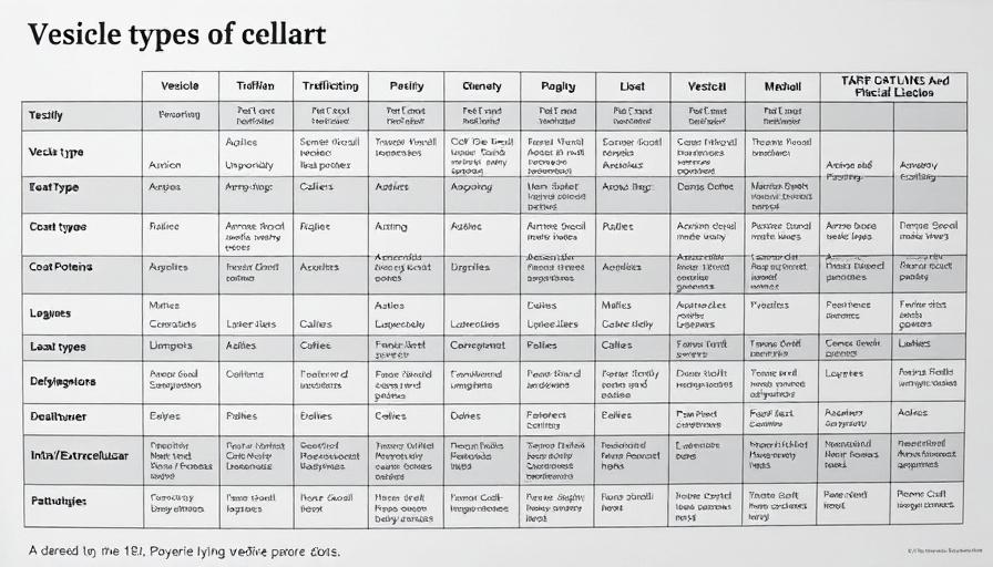 Chart of vesicular trafficking and cellular rejuvenation functions and pathologies.
