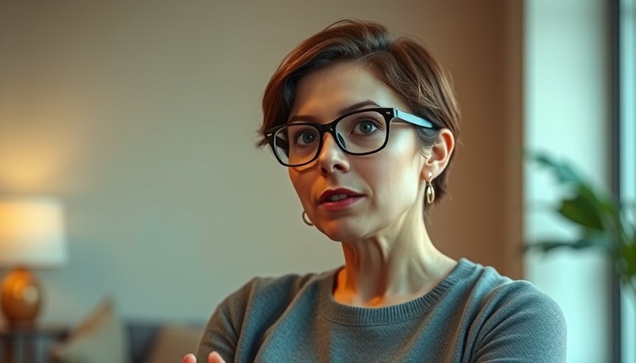 Confident woman explaining Vitamin D3 supplements.