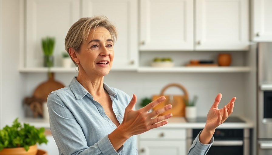 Woman sharing tips on fat burning foods for weight loss.