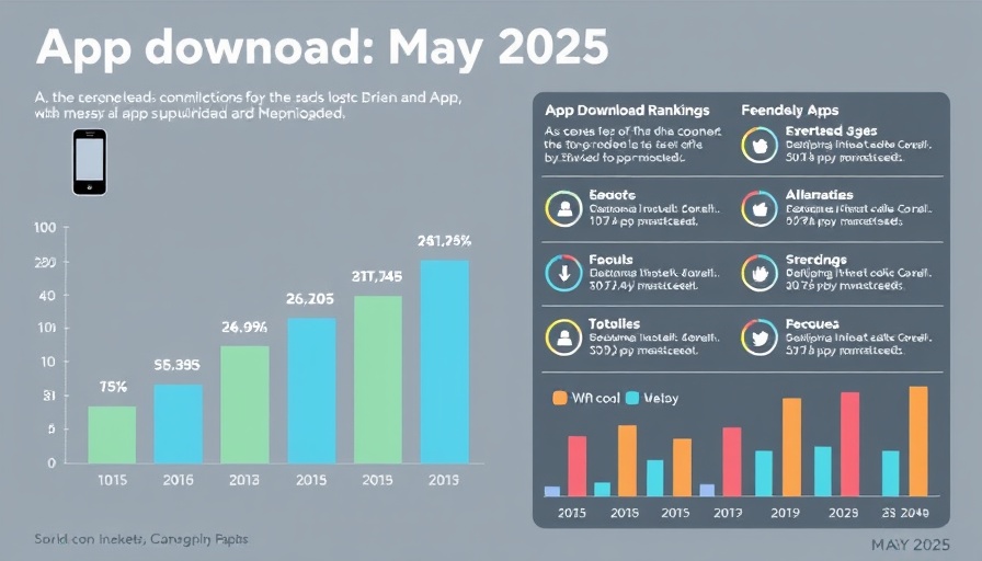 Threads App Download Trends in May 2025 infographic depicting app rankings.