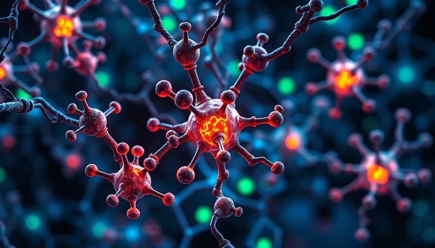 Molecular network depicting nuclear ubiquitination in scientific 3D illustration.