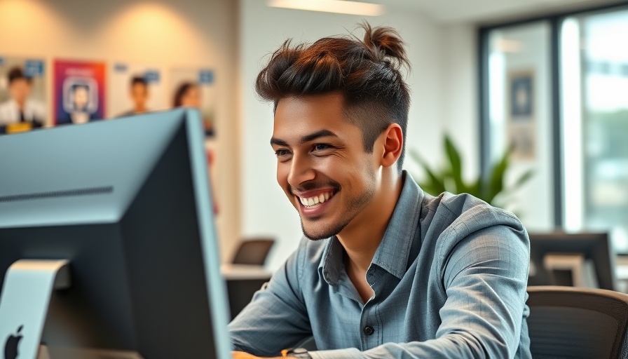 LinkedIn marketing for SMBs: Individual creating ads on a computer.