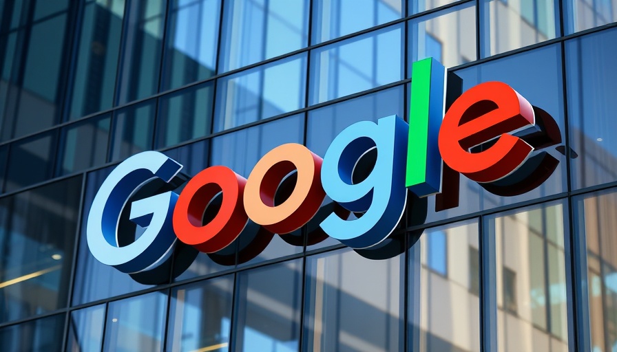 Google logo on building wall, best marketing tools for SMBs.