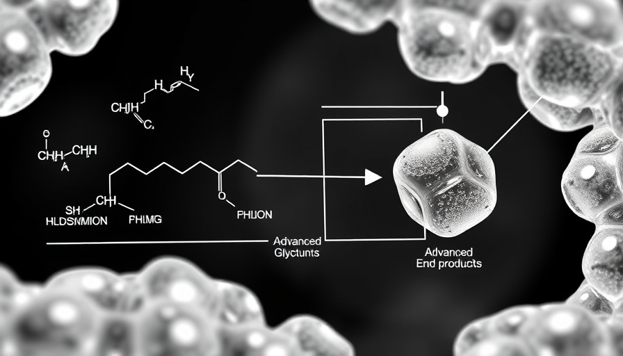 Schematic showing advanced glycation end products in diabetes process.