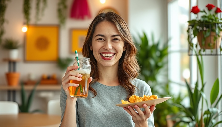 Get Rid of Headache Fast with Electrolyte Drink - Enthusiastic woman holding drinks.