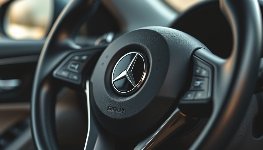 Close-up of a car steering wheel showcasing brand identity for SMBs.