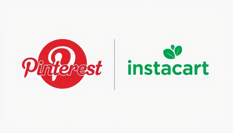 Pinterest Instacart partnership logos on neutral background