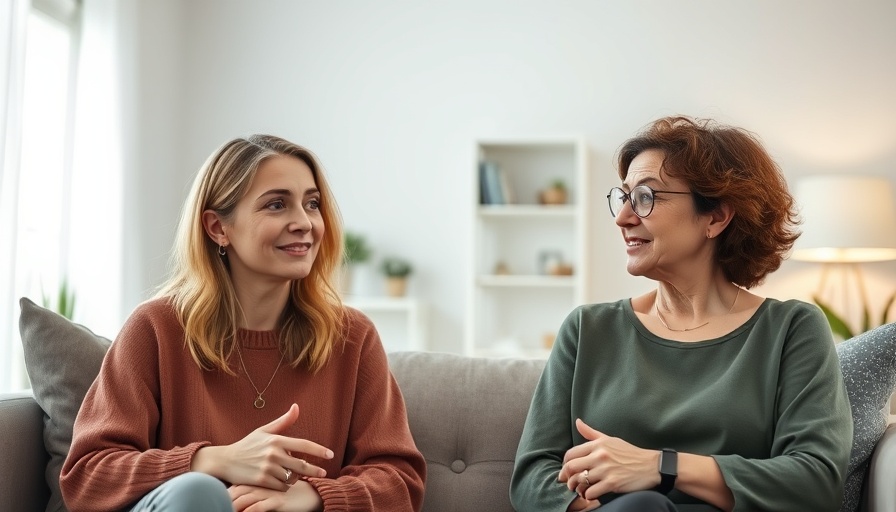 Women discussing effects of blood flow on brain function in split-screen call.