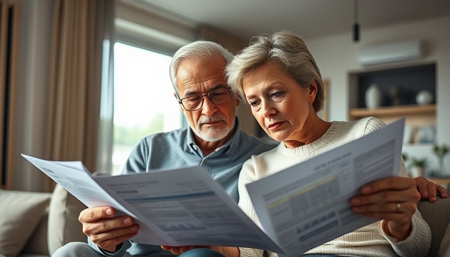 Elderly couple reviewing financial documents, related to financial behavior dementia diagnosis.