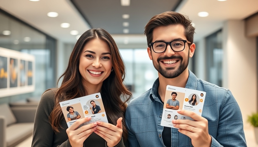 Influencer marketing strategies for SMBs showcasing with smiling professionals and digital ads.