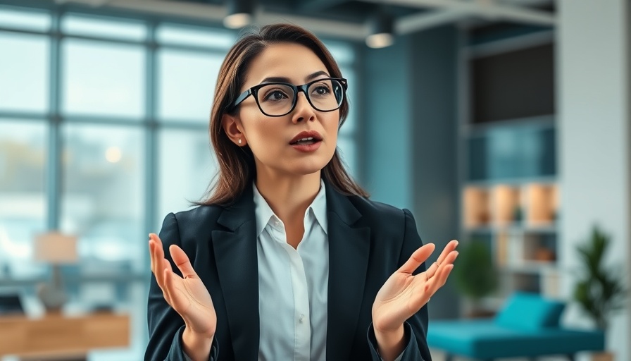 Professional woman discussing Maca for menopause relief in a studio