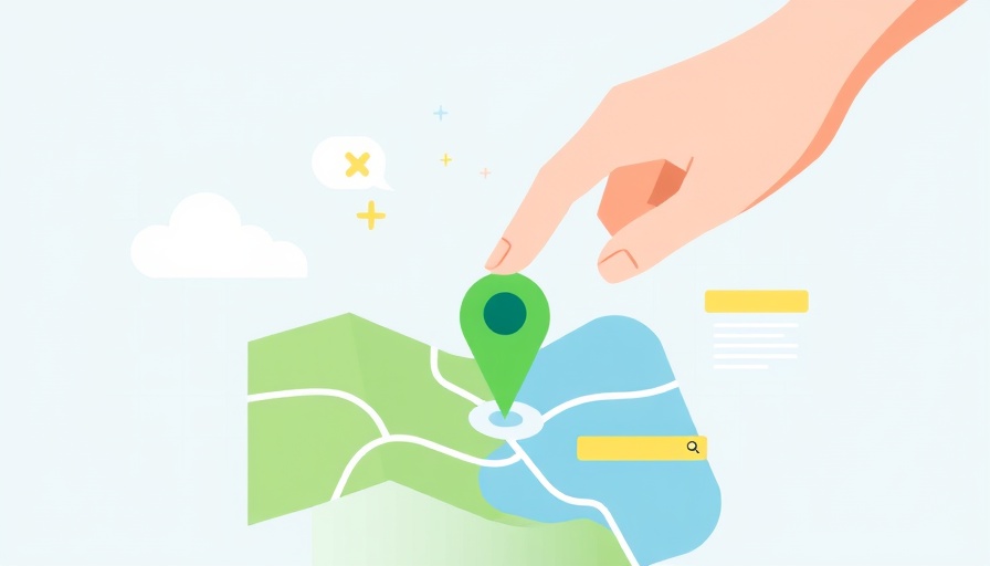 Illustration of local SEO strategies with map and location pin.