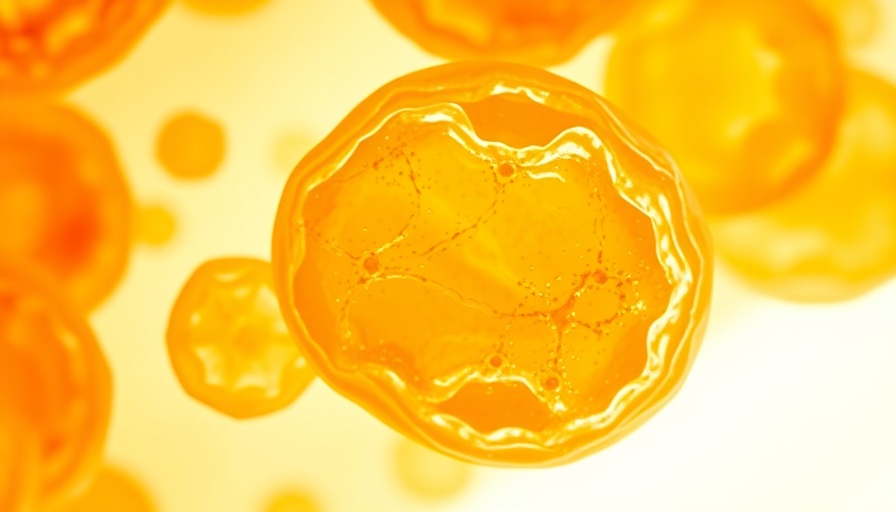Detailed view of fat cells illustrating subcutaneous and visceral fat in relation to obesity.