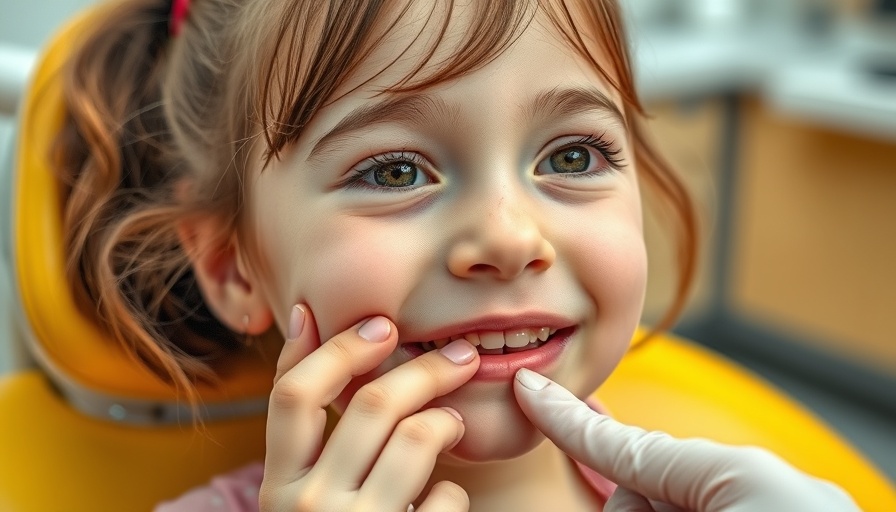Child with toothache in a dental clinic in Florida