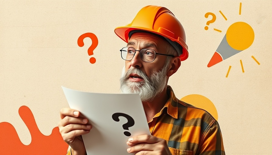 Creative art of a man pondering local SEO strategies.
