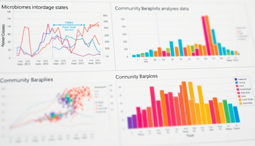 Detailed scientific charts on anti-aging supplements displaying microbiome data.