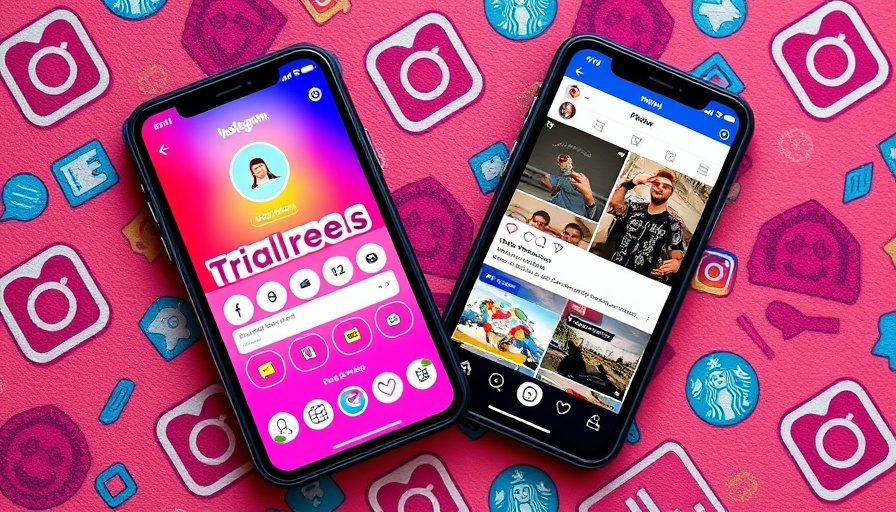 Instagram growth tips shown in trial reels feature on app screens.