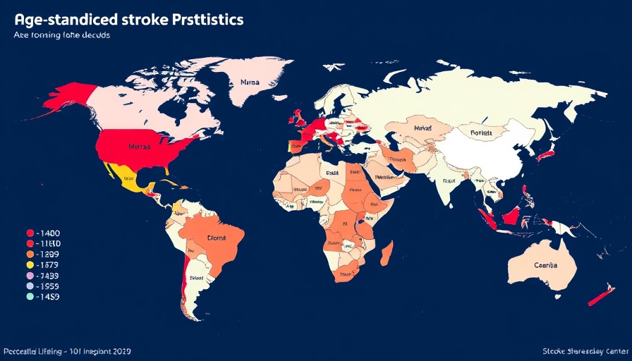 Global maps showing elderly stroke burden trends over time.