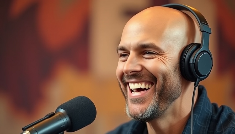 Smiling man discussing fast metabolisms on podcast.