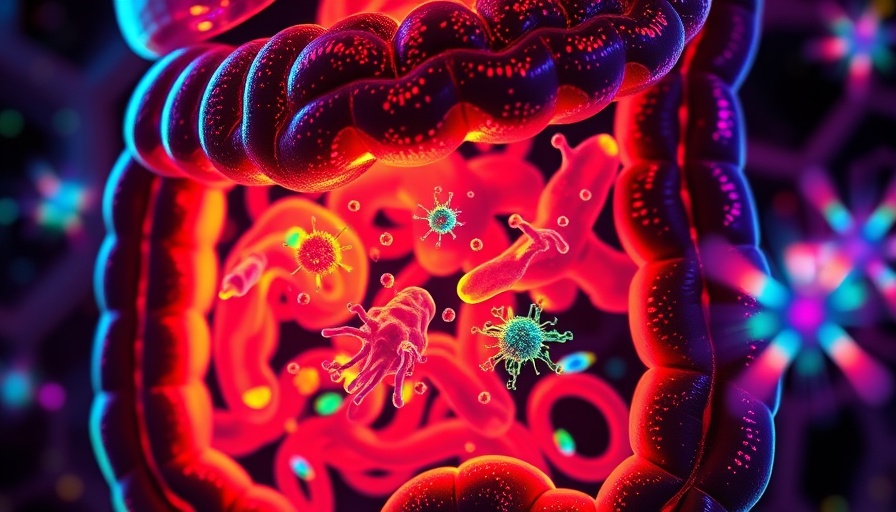 Colorful gut microbiota illustration linked to dietary index in metabolic syndrome.