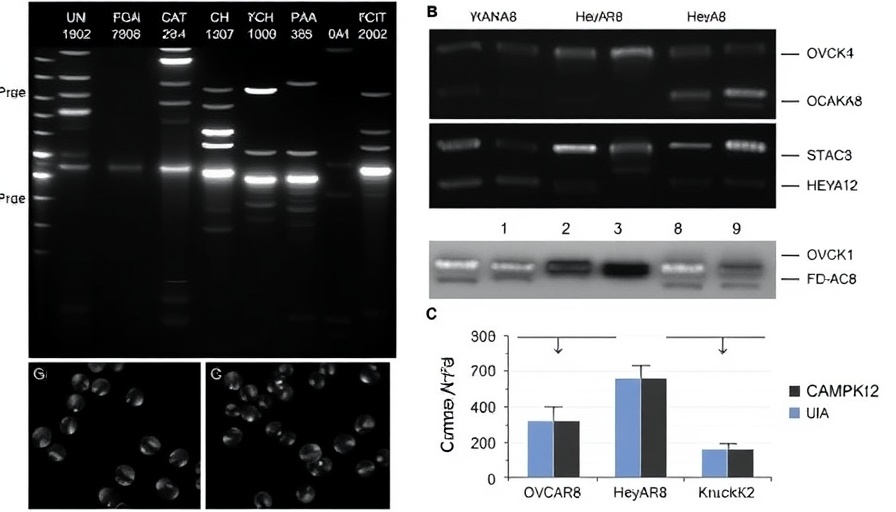 Western blot analysis of CAMKKβ in ovarian cancer cells.