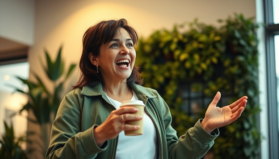 Enthusiastic woman talking about warm food benefits for digestion.