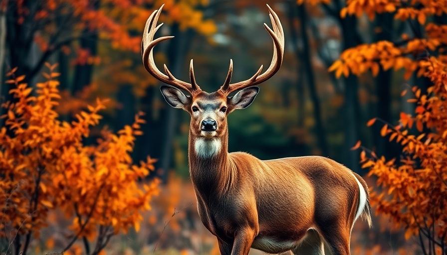 Majestic deer with antlers in autumn forest, Vesicles from Antler Cells Restore Bone.