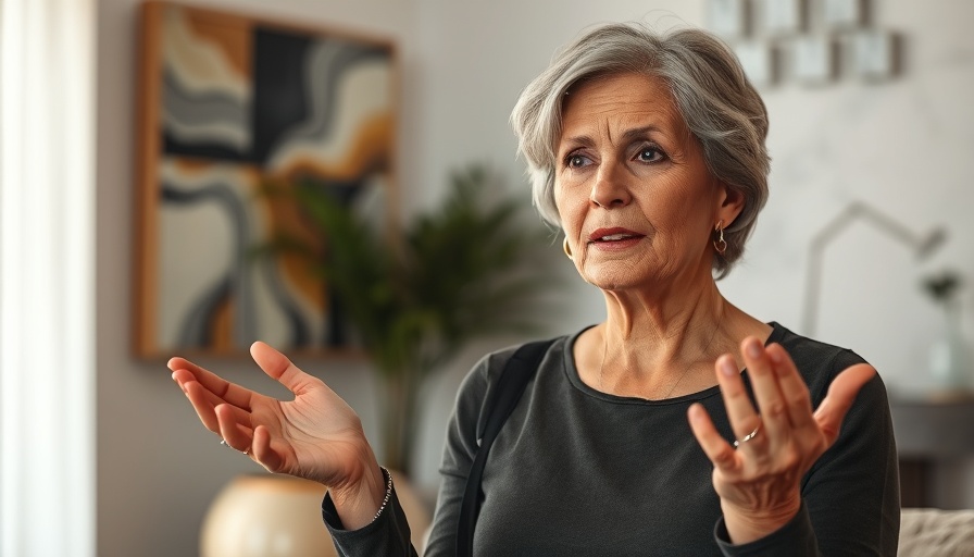 Middle-aged woman offering tips to fix Achilles pain.