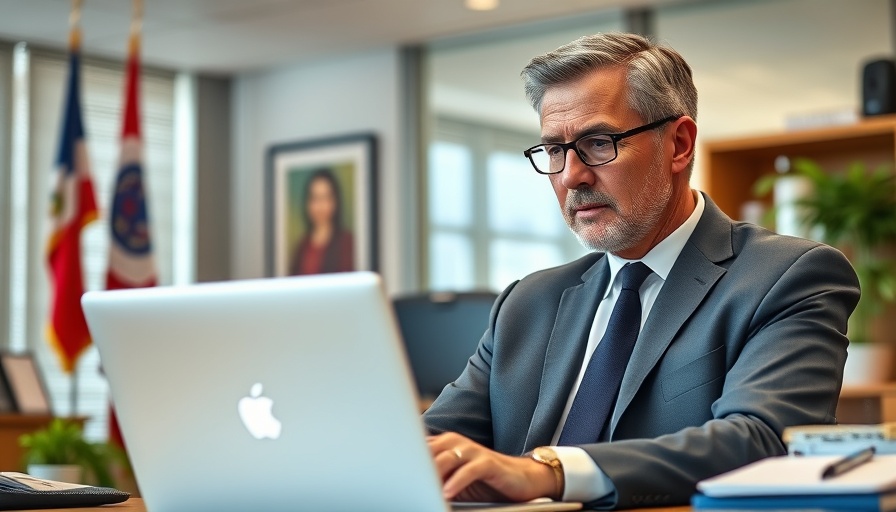 Professional in office setting considering best marketing tools for SMBs.